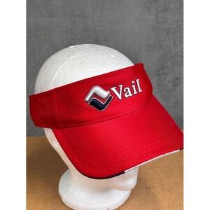 Imperial Headwear Vail Ski Resort Red Visor Adjustable Athletic Hat Polyester